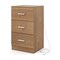 Bedside Table with Charging Station 3 Drawer Storage USB Type C Ports